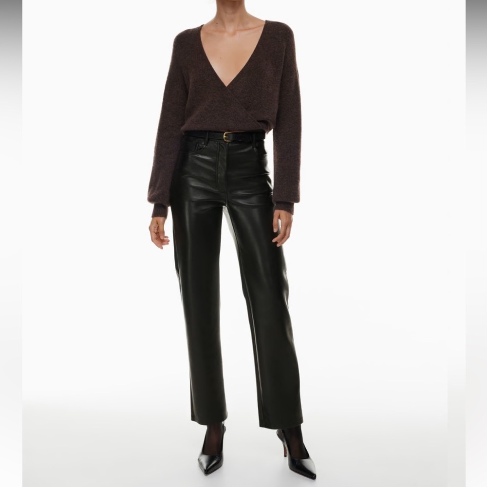 Aritzia Melina Vegan Leather Pants - size 4